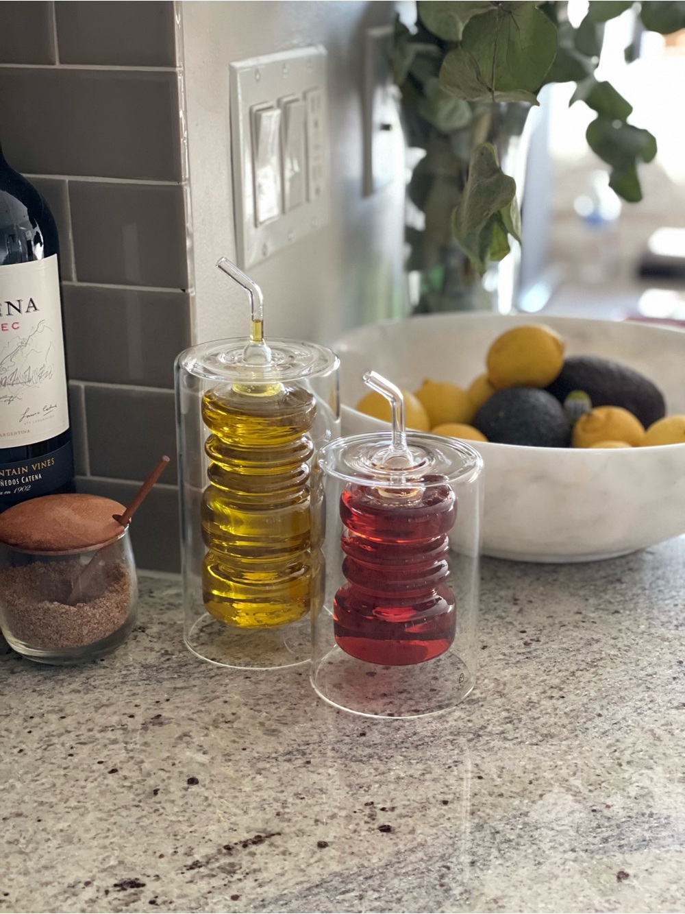 Ichendorf Clear Double-Wall Oil & Vinegar Dispensers